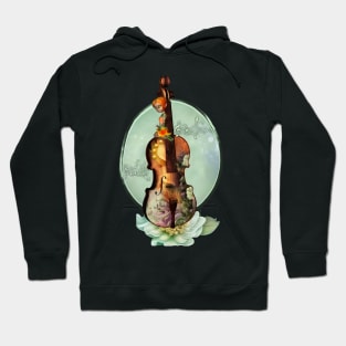 The Majesty of Violin with Flowers Hoodie